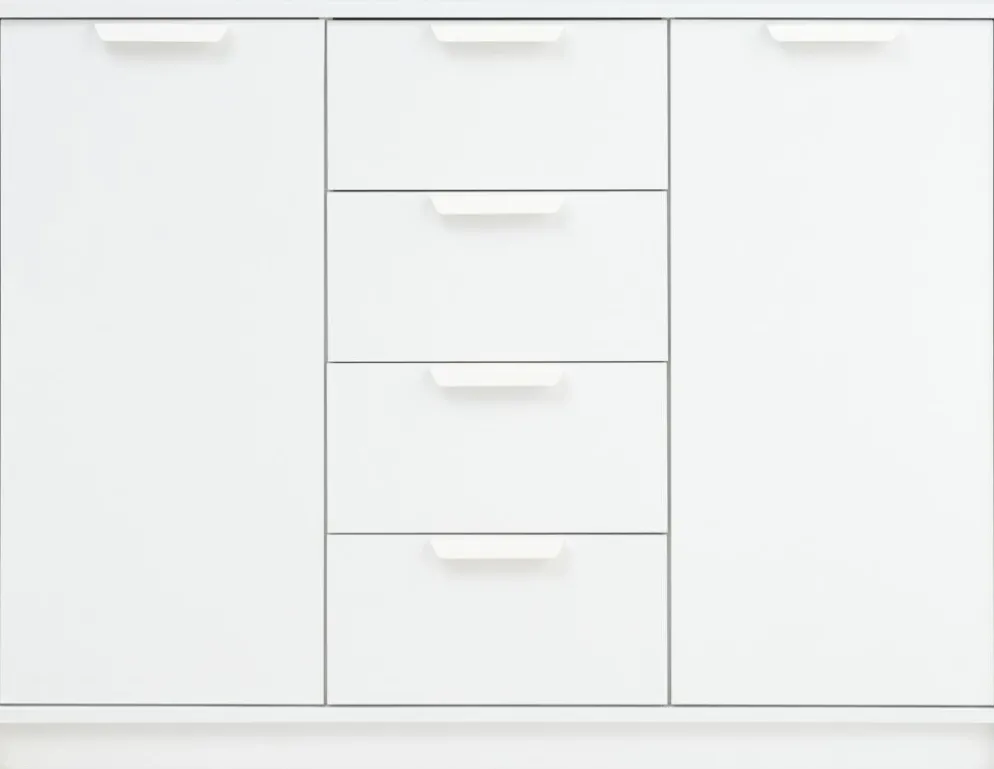 JENSLEVAparador JENSLEV 2 puertas 4 cajones blanco