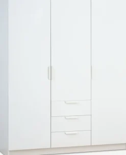 JENSLEVArmario JENSLEV 144x176 3 puertas 3 cajones blanco