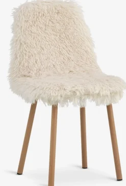 JONSTRUPSilla de comedor JONSTRUP felpa blanco crudo/color roble