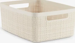 JUTECesta JUTE 4,5L plástico blanco crudo