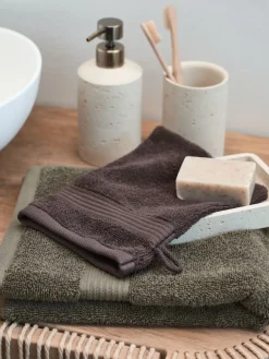 KARLSTADGOLDManopla de baño KARLSTAD 15x21 marrón oscuro