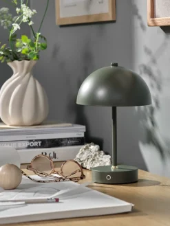 KENTLámpara a pilas KENT Ø16xA25cm verde táctil y temporizador