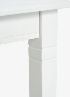 KIRKEBYMesa de comedor KIRKEBY 80x130/220 blanco