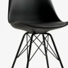 KLARUPSilla de comedor KLARUP polipiel negro/negro