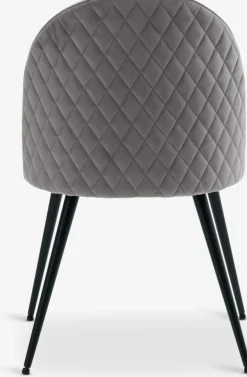 KOKKEDALSilla de comedor KOKKEDAL terciopelo gris/negro