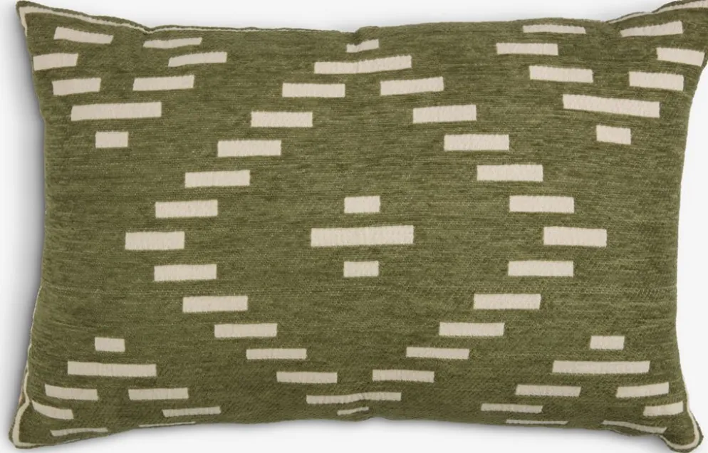 KROKUSCojín KROKUS 40x60 chenilla verde/beis