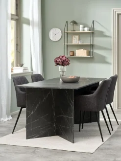 KRONDALMesa de comedor KRONDAL 90x180 color mármol negro