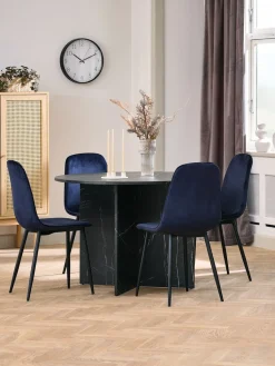 KRONDALMesa de comedor KRONDAL Ø110 color mármol negro