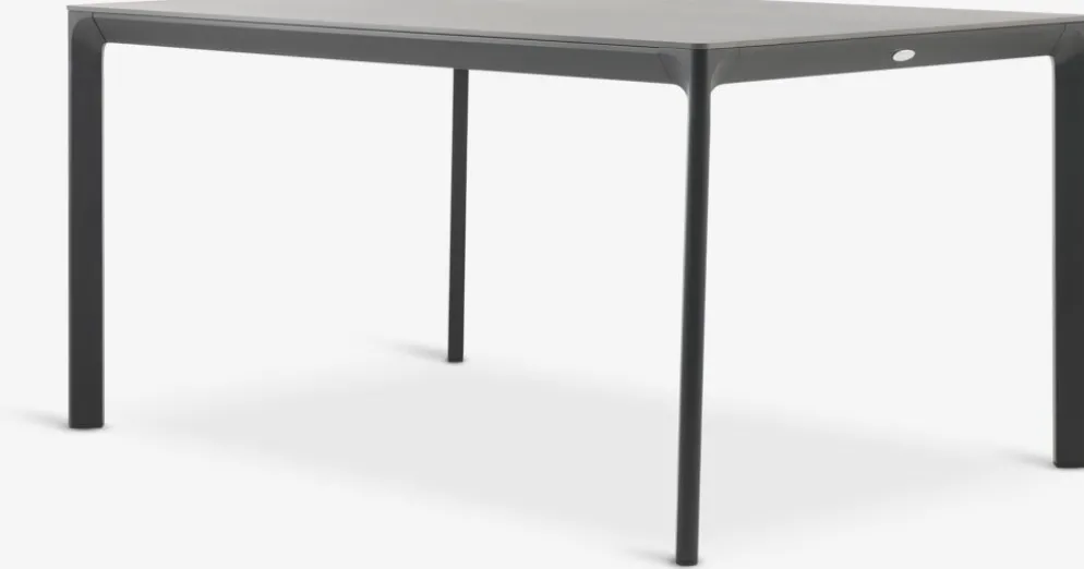 KUMLA + GLOMFJORDMesa KUMLA L150 gris + 4 sillas GLOMFJORD negro