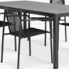 LANGET + KRISTIANSTADMesa LANGET L207 negro + 4 sillas KRISTIANSTAD verde
