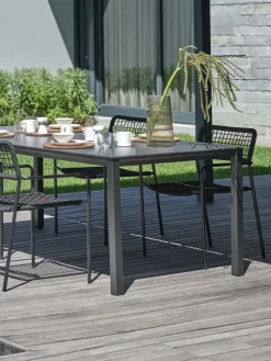 LANGETMesa de jardín LANGET A95xL207 negro