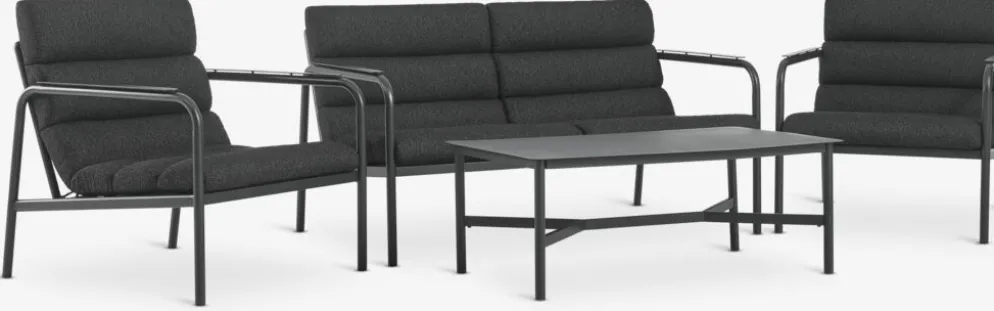 LILLESTROEMConjunto muebles jardín LILLESTROEM 4 plazas negro
