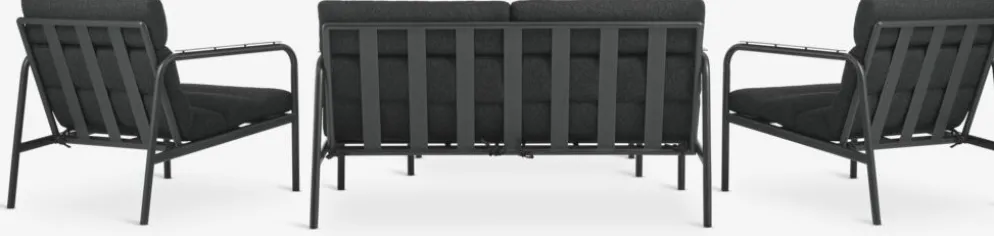 LILLESTROEMConjunto muebles jardín LILLESTROEM 4 plazas negro