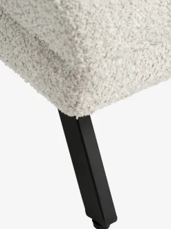 LINDELSESillón chaise longue LINDELSE felpa beis/negro