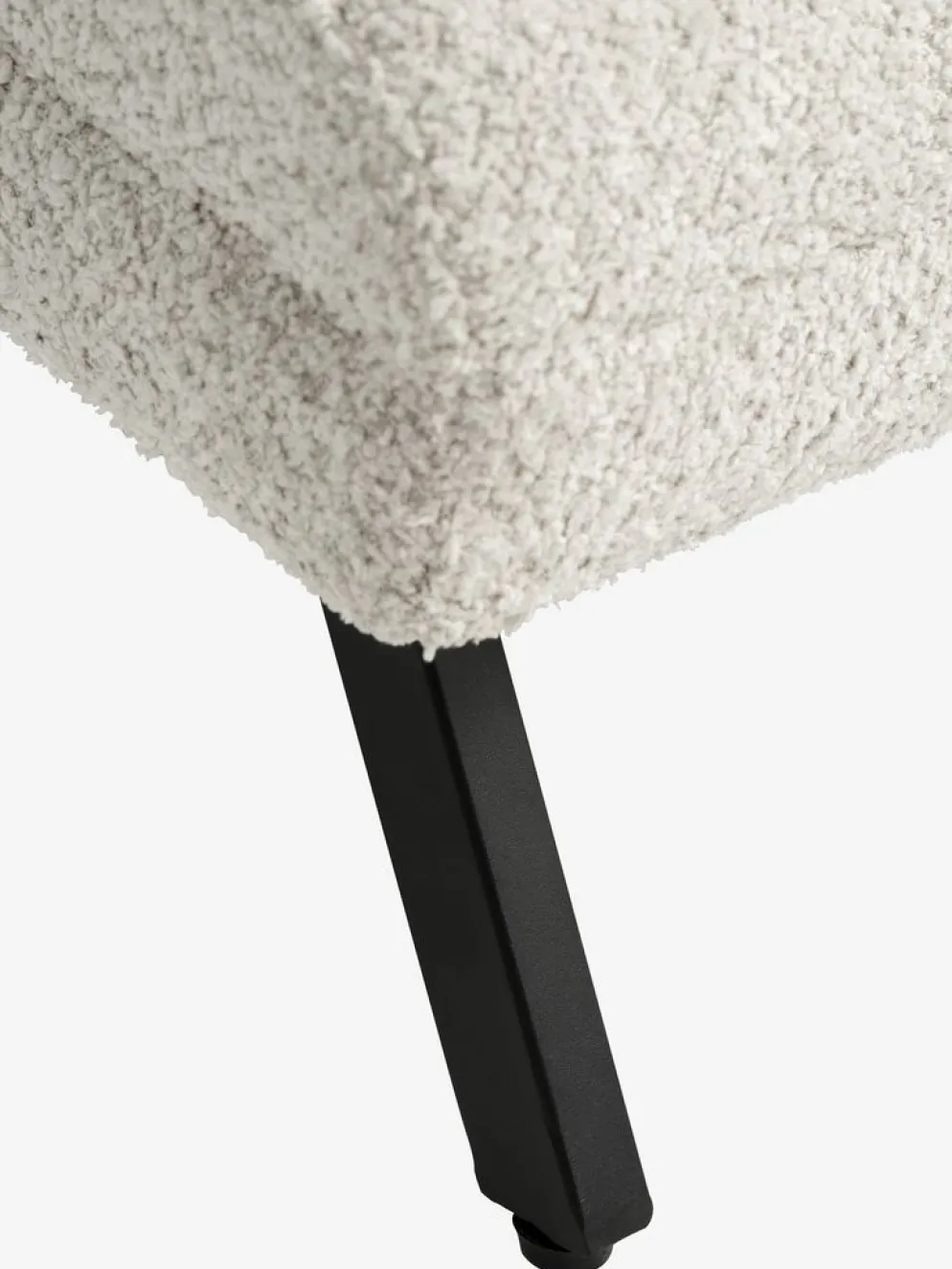 LINDELSESillón chaise longue LINDELSE felpa beis/negro
