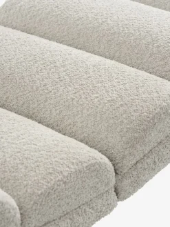 LINDELSESillón chaise longue LINDELSE felpa beis/negro
