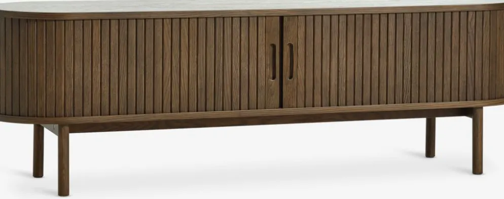 LYNGVIGMueble TV LYNGVIG 160cm 2 puertas persiana roble oscuro