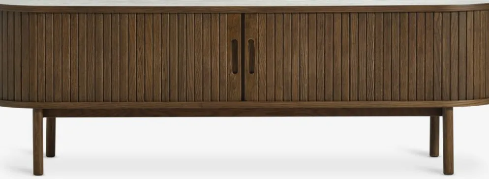 LYNGVIGMueble TV LYNGVIG 160cm 2 puertas persiana roble oscuro