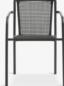 MADERUP + KRISTIANSTADMesa MADERUP L205 negro + 4 sillas KRISTIANSTAD verde