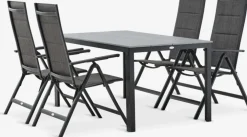 MARIELYST + MYSENMesa MARIELYST L150 + 4 sillas MYSEN gris