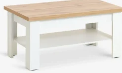 MARKSKELMesa de centro MARKSKEL 60x110 blanco/color roble salvaje