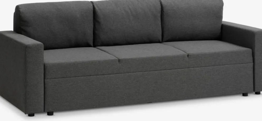 MARSLEVSofá cama MARSLEV 3 plazas tela gris oscuro