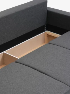 MARSLEVSofá cama MARSLEV 3 plazas tela gris oscuro