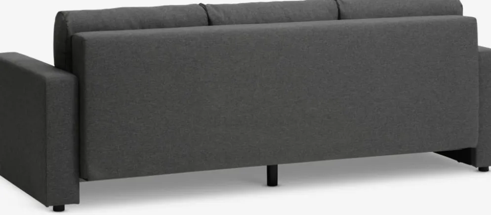 MARSLEVSofá cama MARSLEV 3 plazas tela gris oscuro