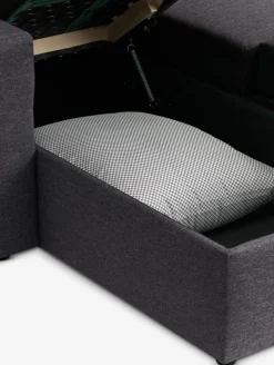 MARSLEVSofá cama rinconera MARSLEV tela gris oscuro