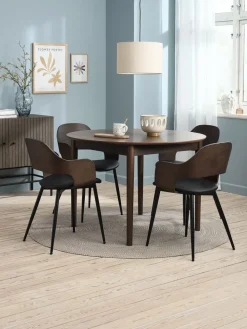 MARSTRANDMesa de comedor MARSTRAND Ø110/110x200 roble oscuro
