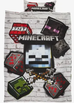MINECRAFTJuego funda nórdica MINECRAFT 155x220 gris
