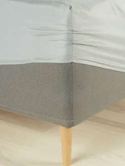 MIRIAMBASICSábana bajera ajustable microfibra MIRIAM 90x200x25 gris