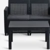 MOLDEConjunto muebles jardín MOLDE 4 plazas gris