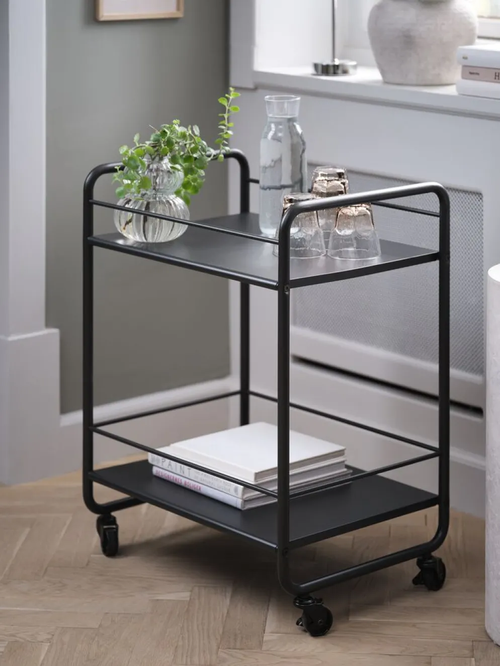 NARUPCarrito NARUP 2 estantes negro