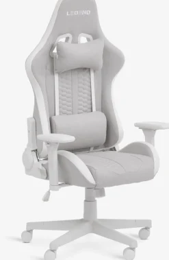 NIBESilla gaming NIBE blanco/tela beis