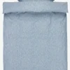 NINNAGOLDJuego funda nórdica hilo teñido NINNA 155x220 azul