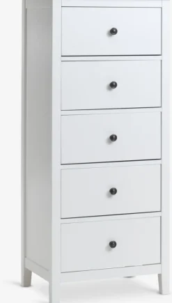 NORDBYCómoda NORDBY 5 cajones blanco
