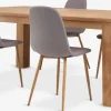 OLDE + JONSTRUPMesa OLDE L200 roble natural + 4 sillas JONSTRUP gris