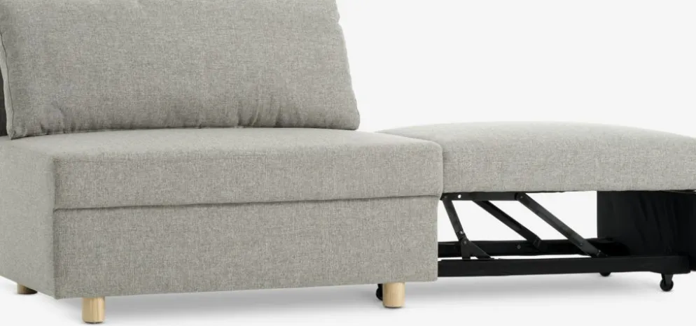 OLSTRUPSofá cama OLSTRUP 1,5 plazas tela gris