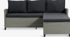 ONDRUPSofá de exterior con chaise longue ONDRUP 3 plazas gris