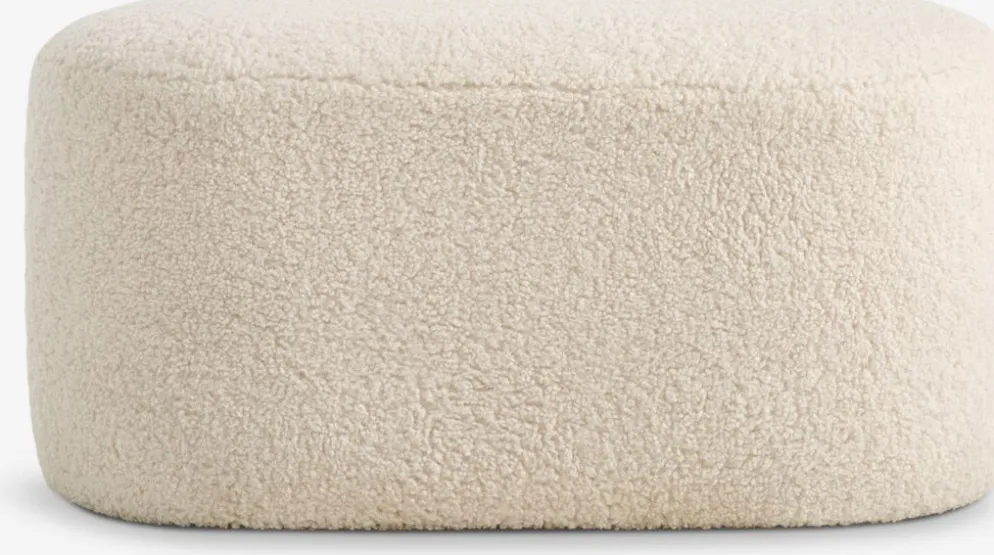 OREBOPuf OREBO 84x45 felpa blanco crudo