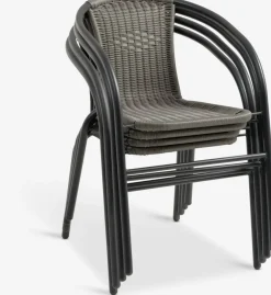 RADSTRUP + GRENAAMesa RADSTRUP Ø60 negro + 2 sillas GRENAA gris