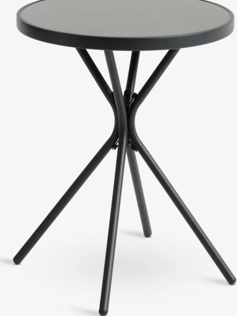 RADSTRUP + NABBENMesa RADSTRUP Ø60 negro + 2 sillas NABBEN verde oliva