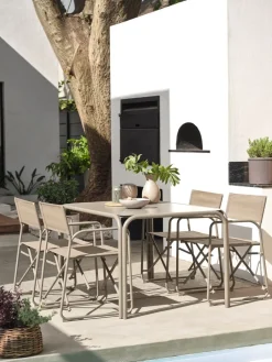 RAUMAMesa de jardín RAUMA A90xL140 arena oscuro