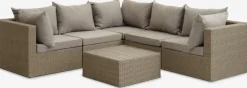 RAVNDRUPConjunto muebles jardín RAVNDRUP 5 plazas natural