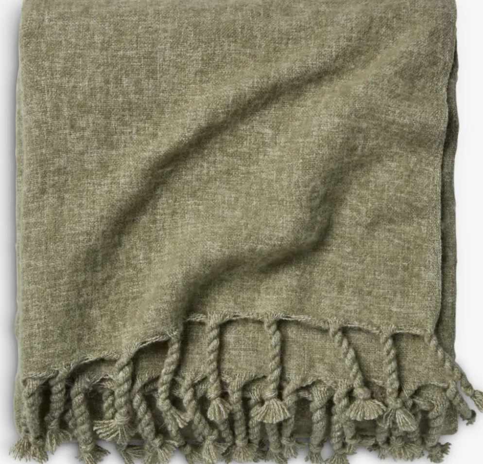 REINFANNManta de lana REINFANN 130x170 mezcla lana verde