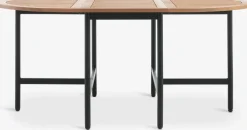 RENA + NYLENDIAMesa RENA L54/175 madera dura + 4 sillas NYLENDIA beis