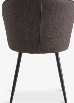 RISSKOVSilla de comedor RISSKOV tela marrón oscuro/negro