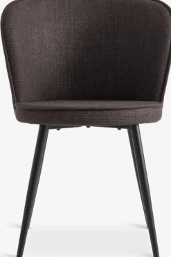 RISSKOVSilla de comedor RISSKOV tela marrón oscuro/negro
