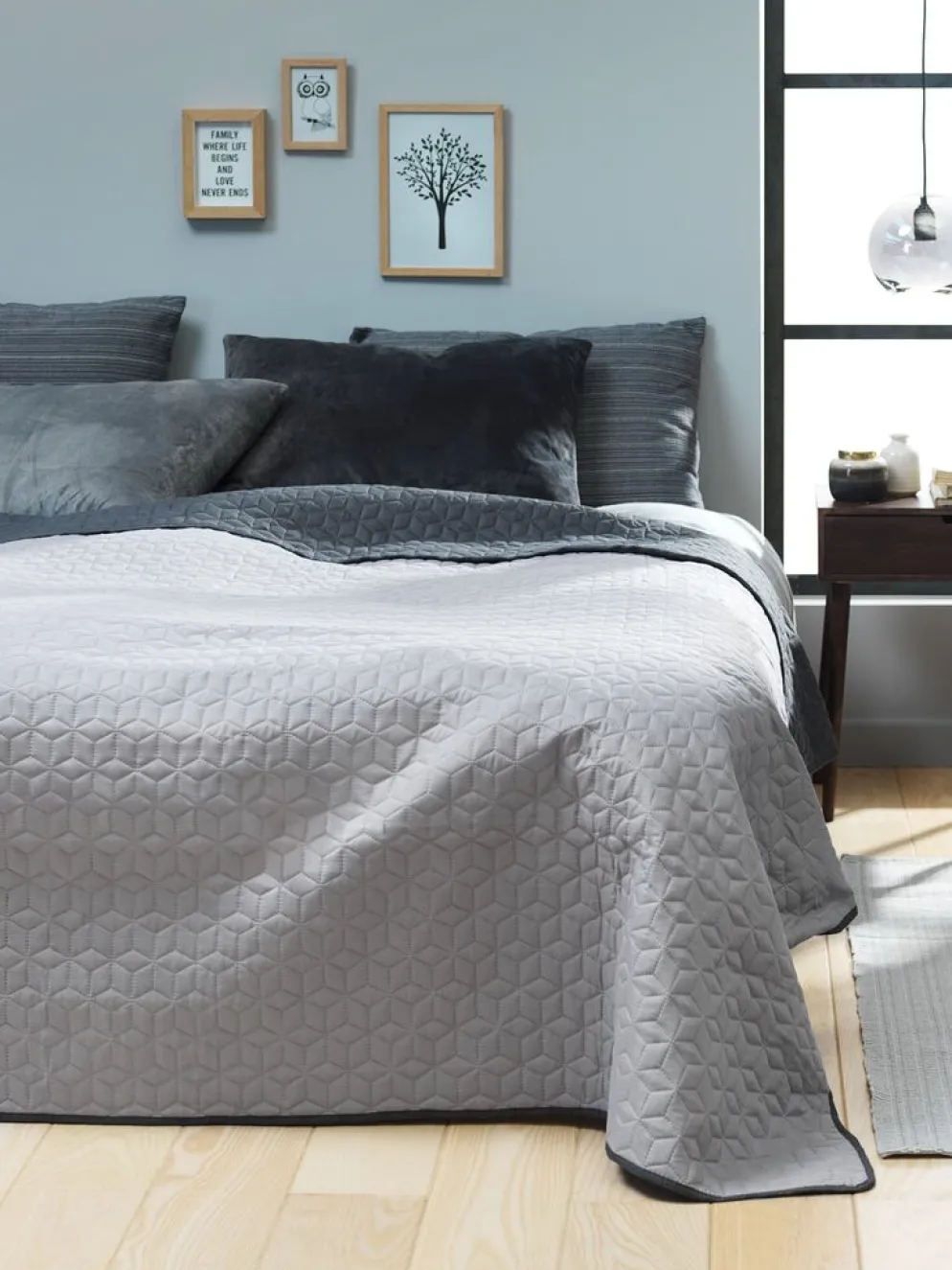 ROSENTREColcha ROSENTRE 160x220 gris